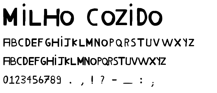 Milho Cozido font
